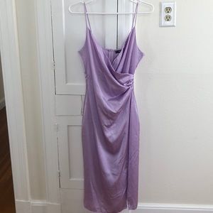 Satin lavender dress